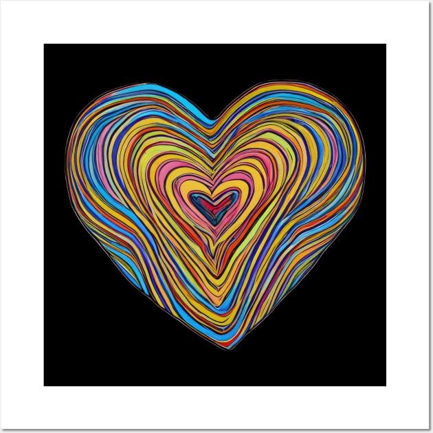 Colorful heart design | Wall Art by Subconscious Pictures